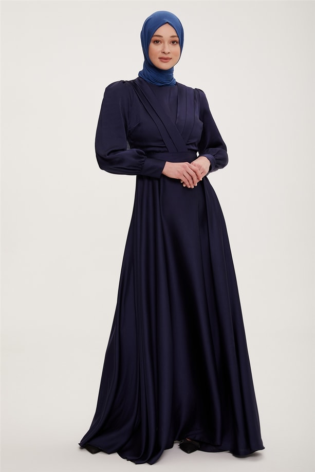 Armine Abiye Elbise 22KD9106 Lacivert