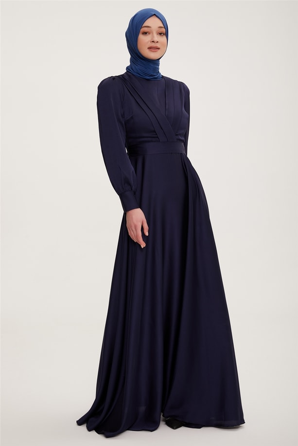 Armine Abiye Elbise 22KD9106 Lacivert