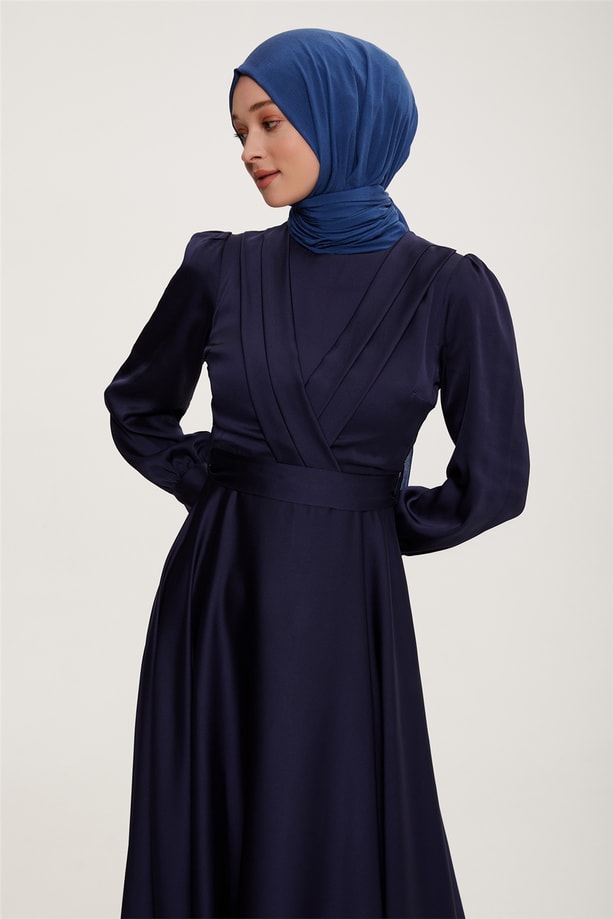 Armine Abiye Elbise 22KD9106 Lacivert