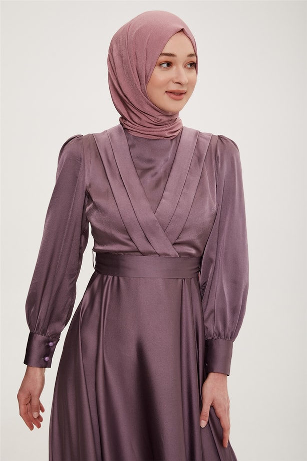 Armine Abiye Elbise 22KD9106 Lila