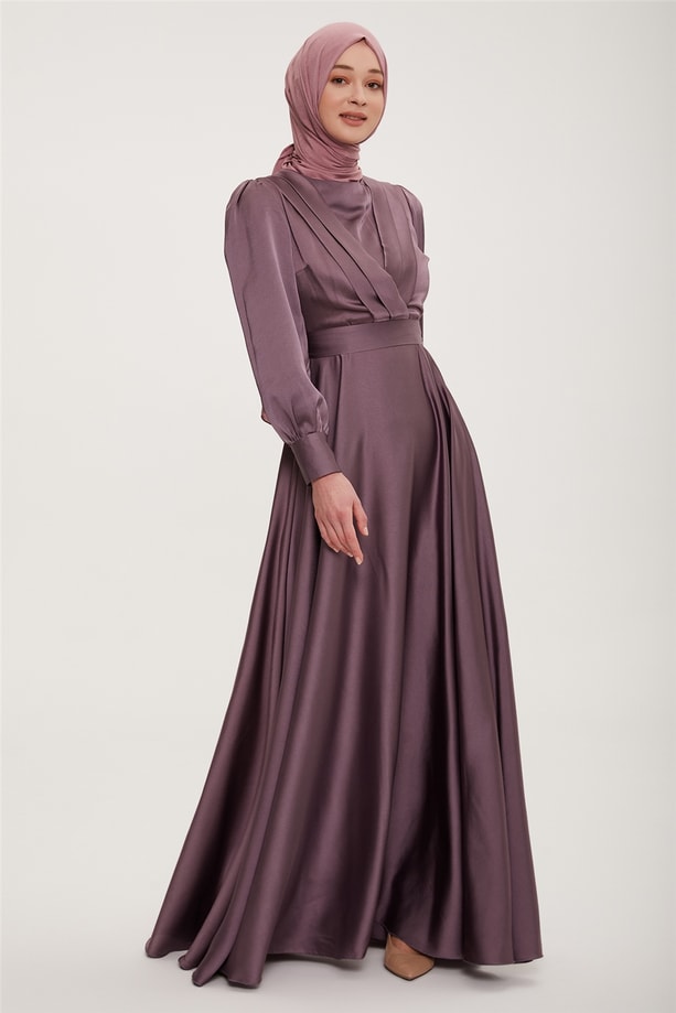 Armine Abiye Elbise 22KD9106 Lila