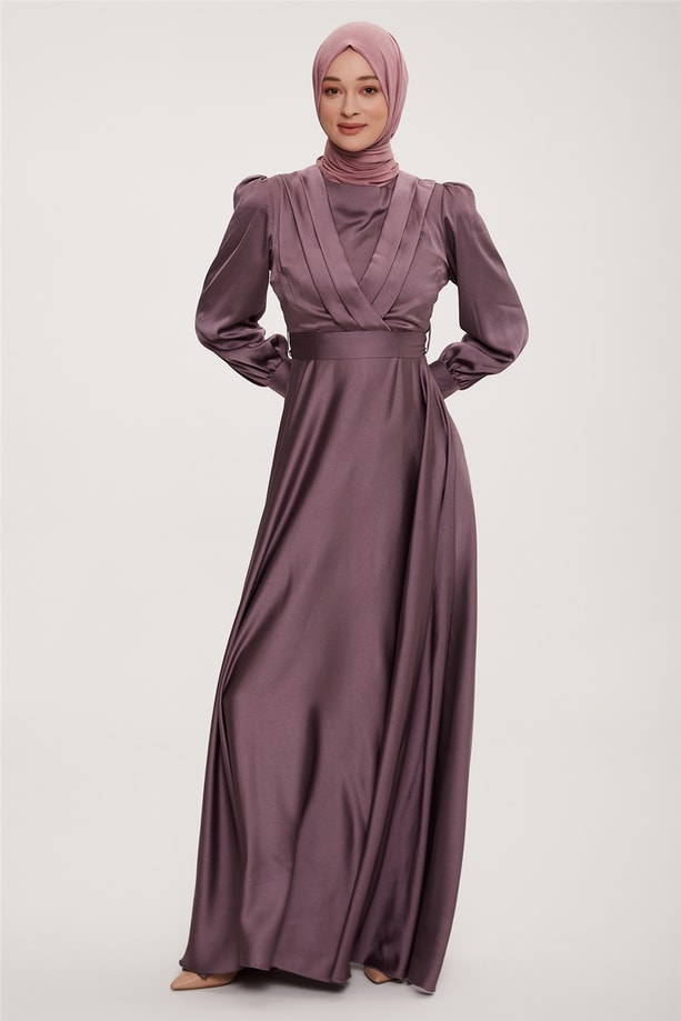 Armine Abiye Elbise 22KD9106 Lila