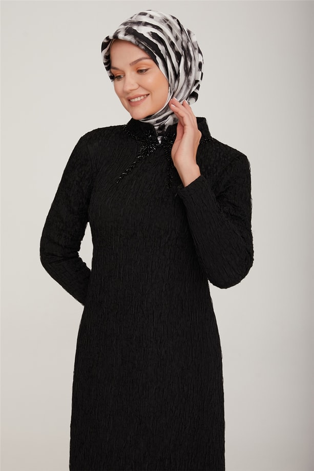 Armine Elbise 22K9422 Siyah