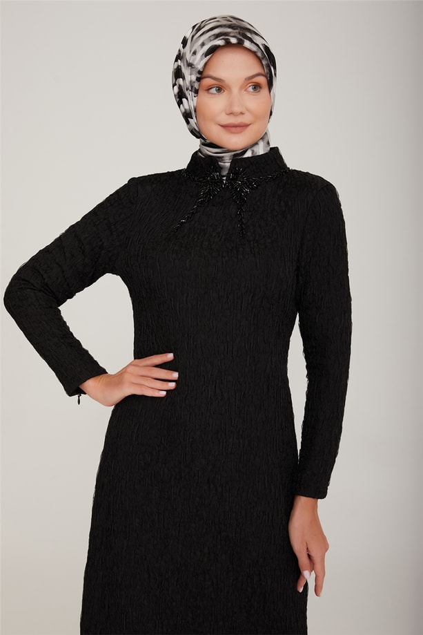 Armine Elbise 22K9422 Siyah