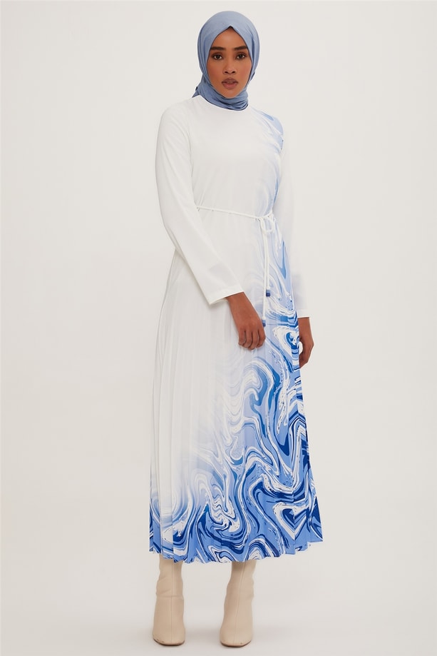 Armine Elbise 22K9429 Optik Beyaz