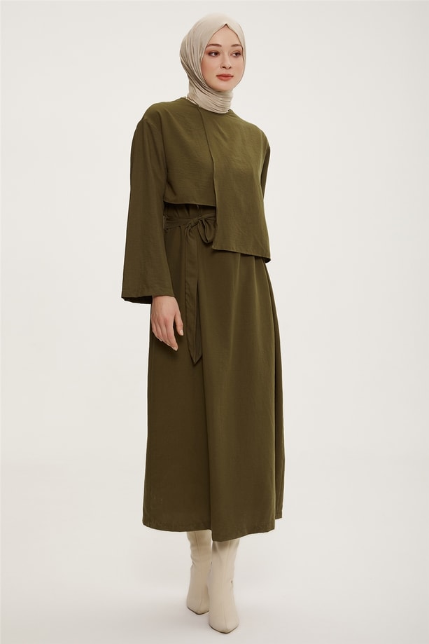 Armine Elbise 22K9432 Haki