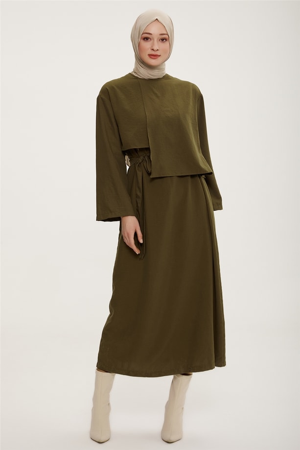 Armine Elbise 22K9432 Haki