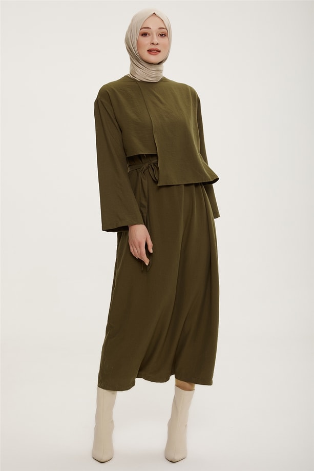 Armine Elbise 22K9432 Haki