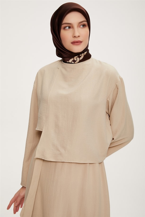22K9432 Armine Elbise Vanilya