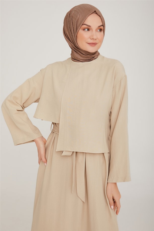 Armine Elbise 22K9432 Vanilya