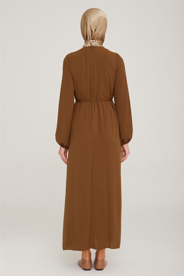  Armine Elbise 22KA9435 Toprak
