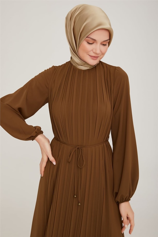  Armine Elbise 22KA9435 Toprak