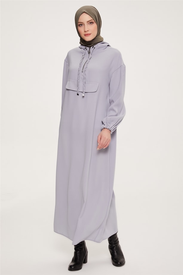 Armine Şık Sweatshırt Elbise 22K9520 Gri