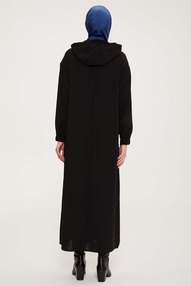 Armine Şık Sweatshırt Elbise 22K9520 Siyah