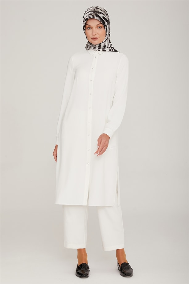 Armine Tunik K22KAH411001 Optik Beyaz
