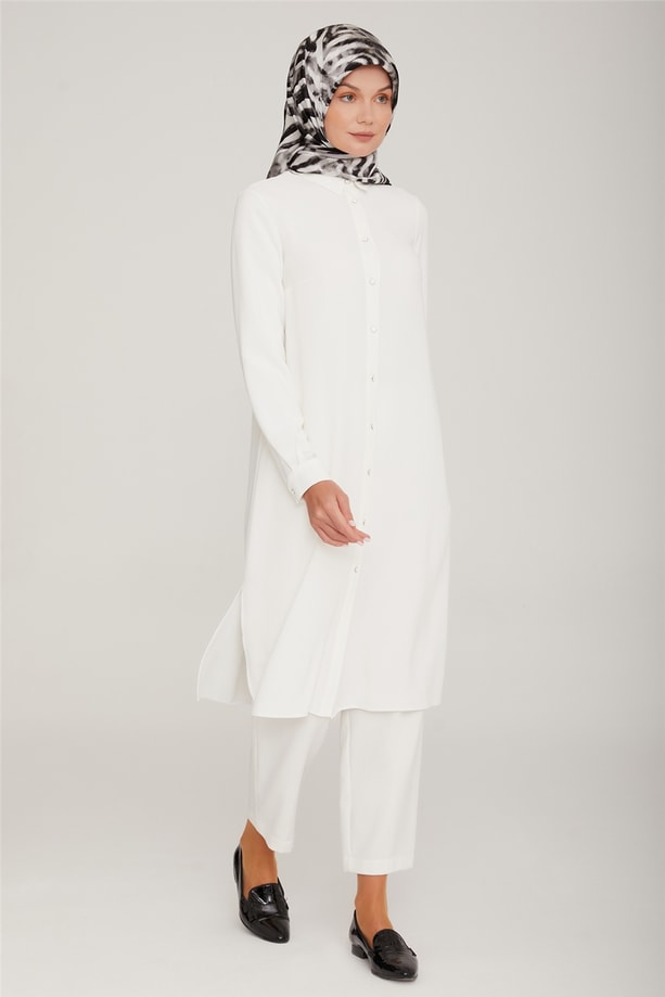 Armine Tunik K22KAH411001 Optik Beyaz