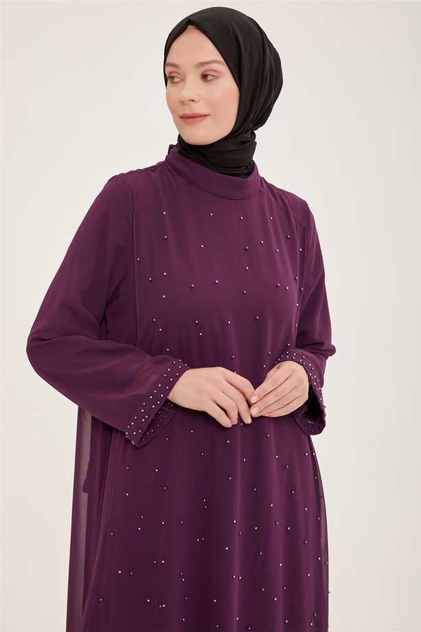 Armine Abiye Elbise 22YD1324 Mor
