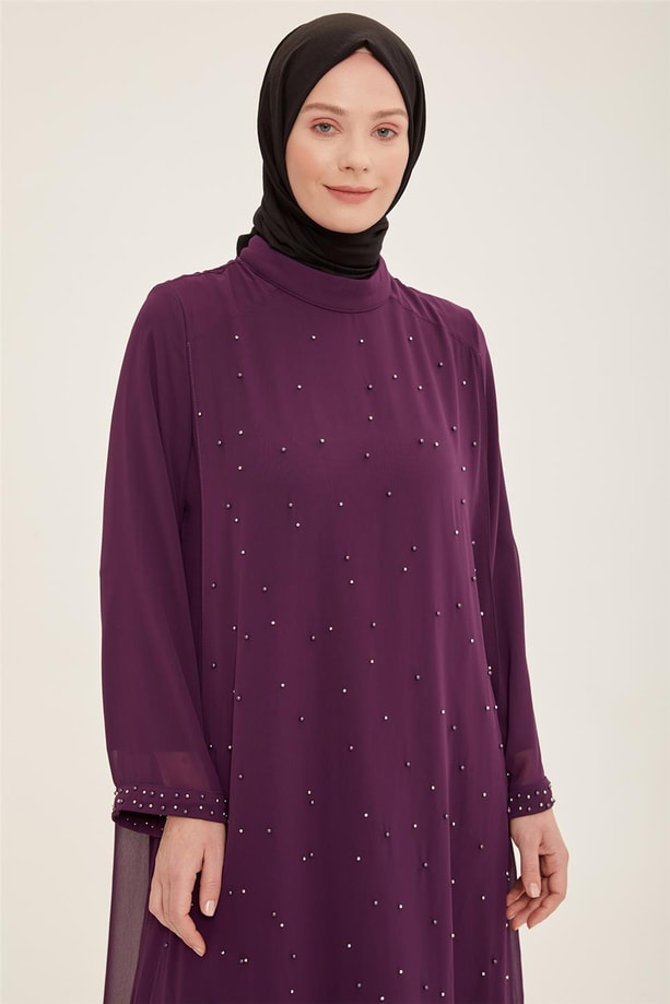 Armine Abiye Elbise 22YD1324 Mor