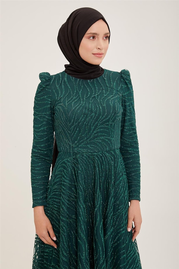 Armine Abiye Elbise 22YD1903 Zümrüt