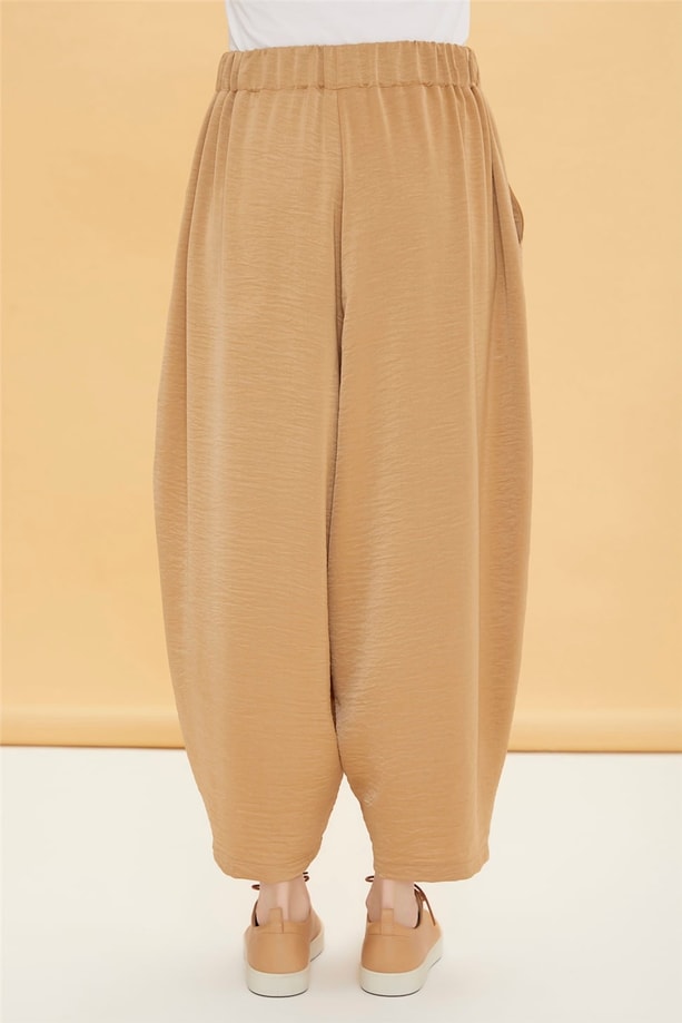 Armine Beli Lastikli Şalvar Pantolon 22Y2200 Camel