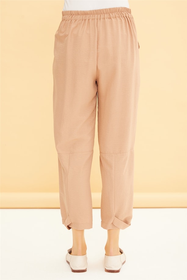 Armine Paçası Ayarlanabilir Yumuşak Pantolon 22Y2216 Camel