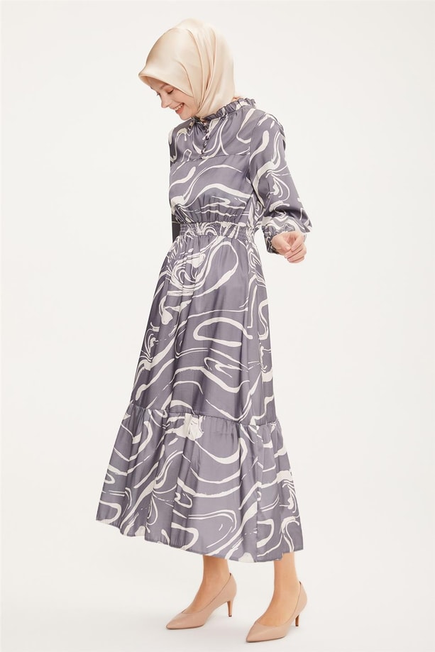 Armine Elbise 22YD2300 Gri