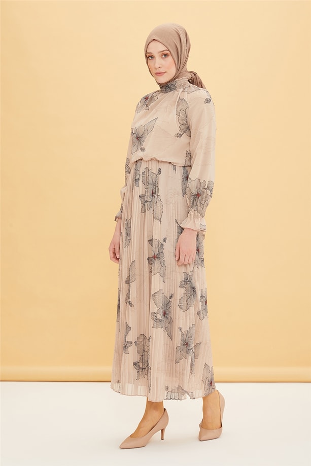 Armine Elbise 22YD2304 Bej