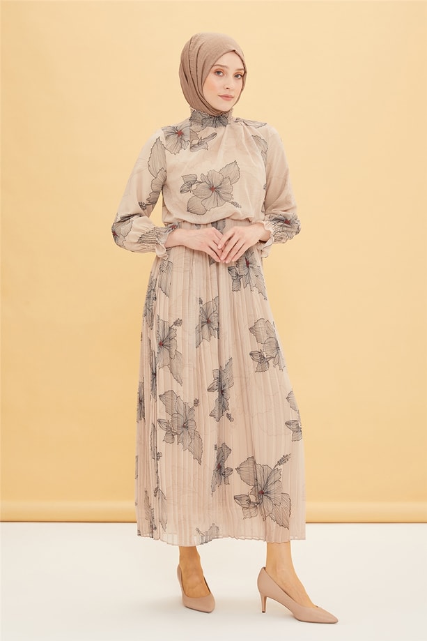 Armine Elbise 22YD2304 Bej