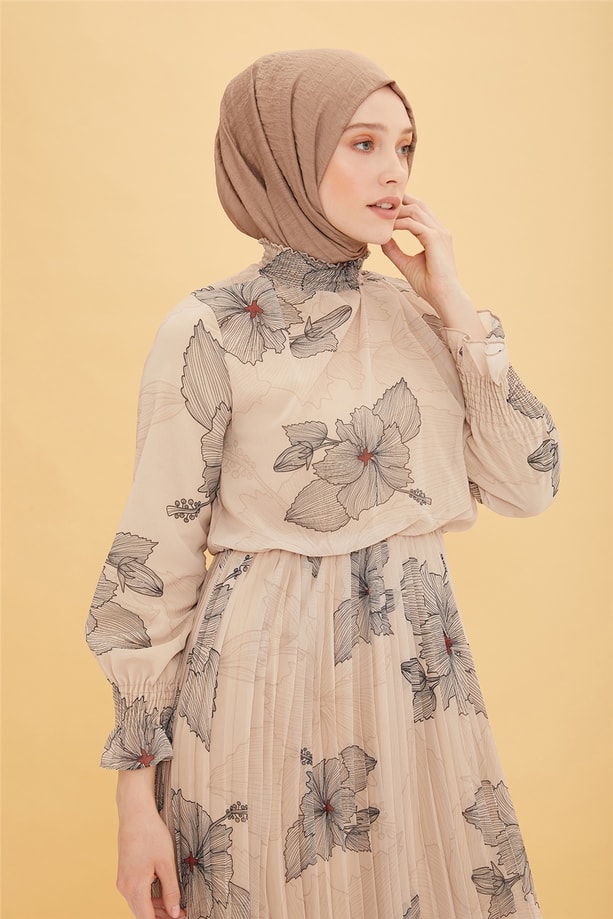 Armine Elbise 22YD2304 Bej