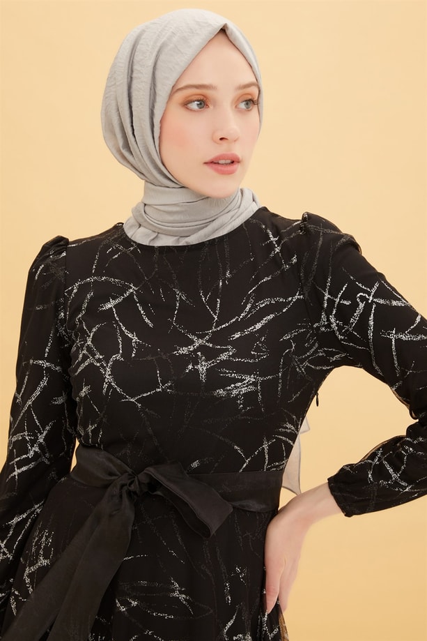 Armine Elbise 22YD2501 Gümüş