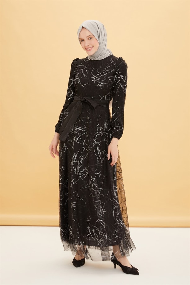 Armine Elbise 22YD2501 Gümüş