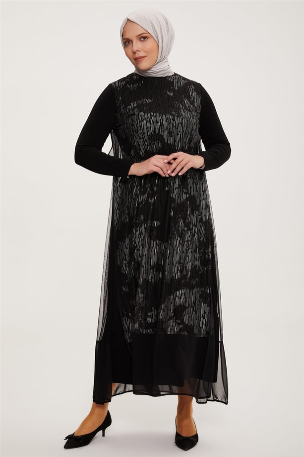 Armine Elbise 22YD2508 Gümüş
