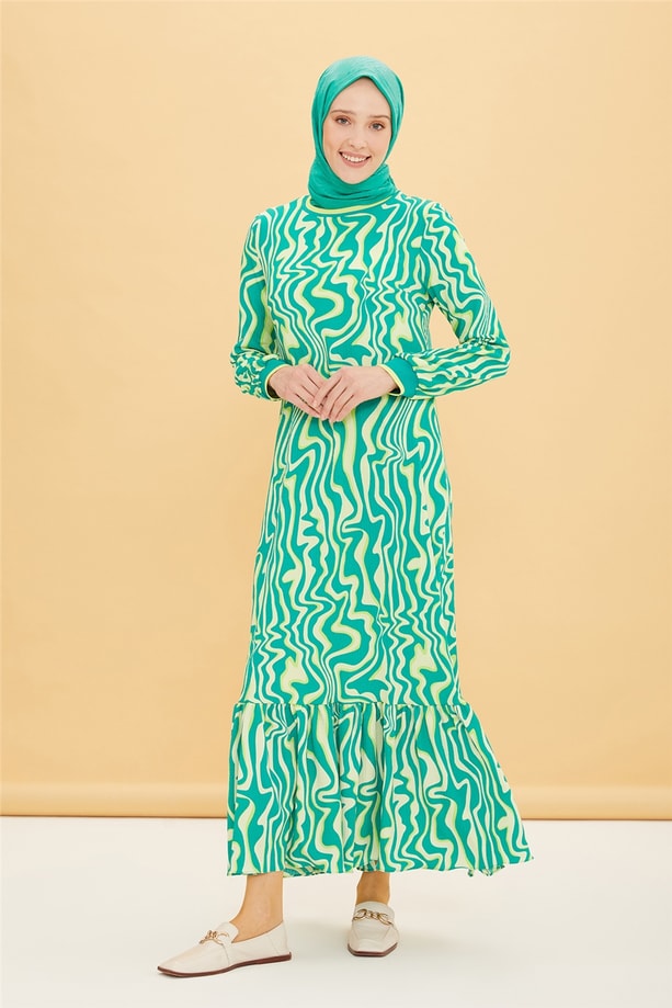 Armine Elbise 22YD2517 Yeşil