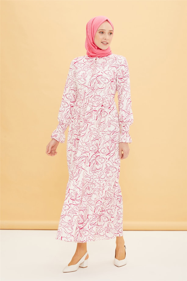 Armine Elbise 22YD2518 Fuşya