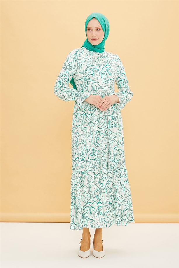 Armine Elbise 22YD2518 Yeşil