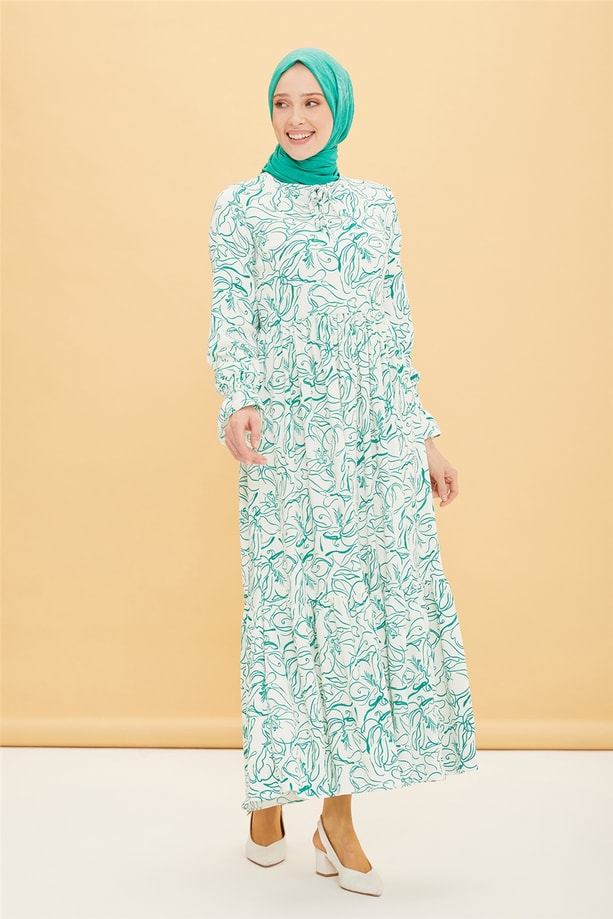 Armine Elbise 22YD2518 Yeşil