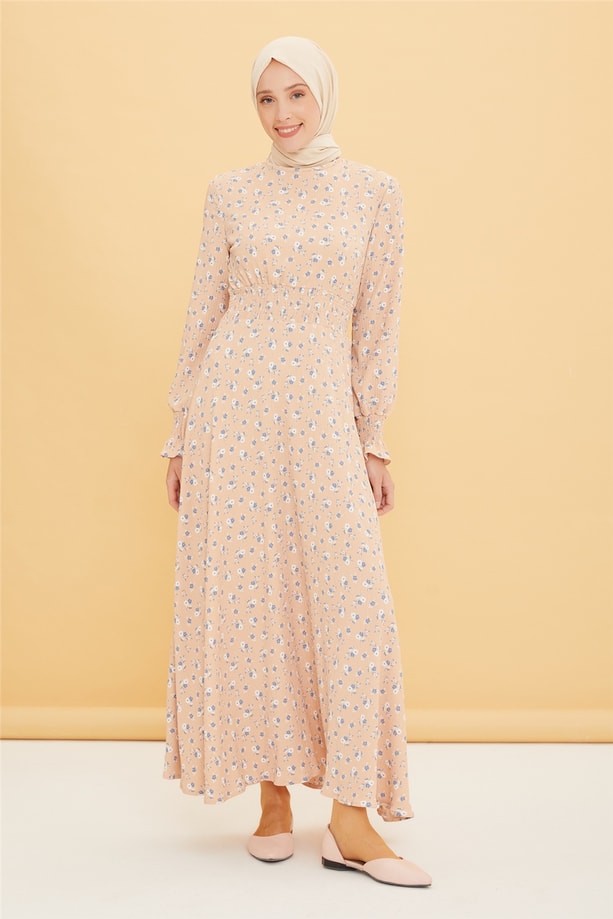 Armine Elbise 22YD2521 Bej