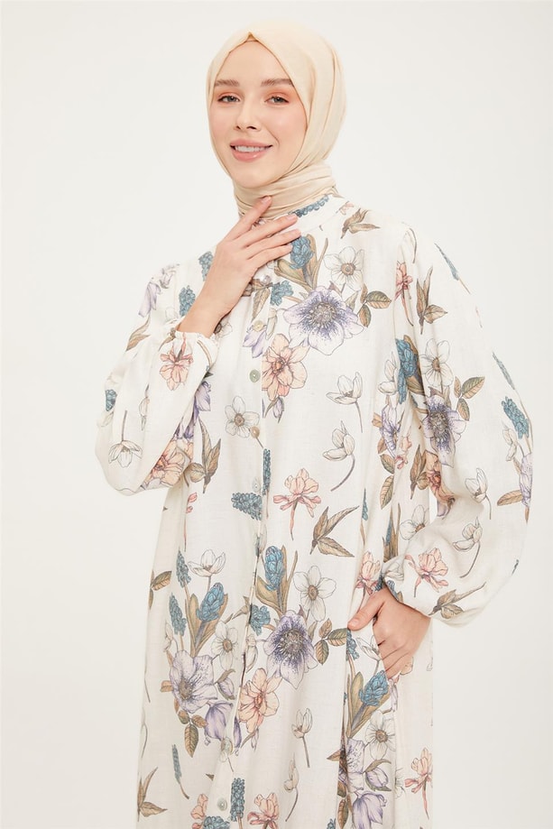 Armine Elbise 22YD3101 Krem