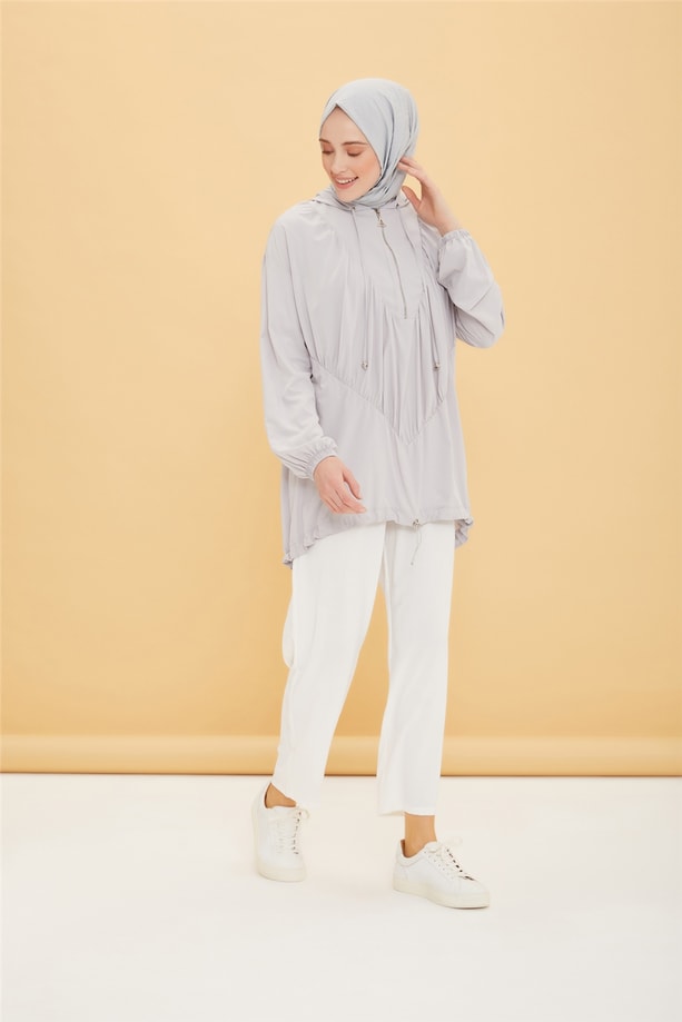 Armine Kapişonlu Sweatshırt 22Y3102 Gri