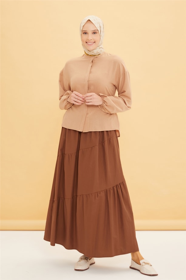 Armine Gömlek 22Y3130 Camel