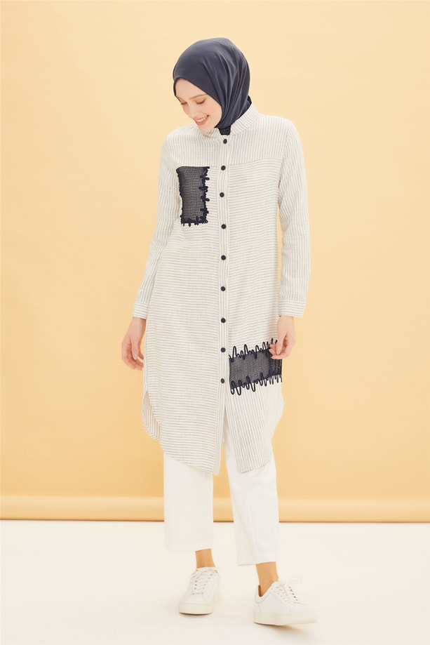 Armine Tunik 22YD3306 Lacivert