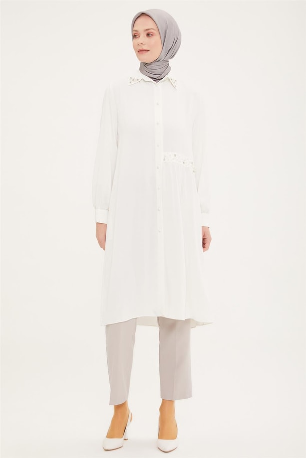 Armine Tunik 22YD3310 Beyaz