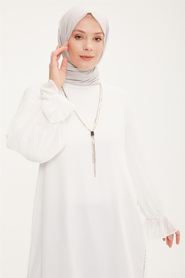 Armine Tunik 22YD3313 Beyaz