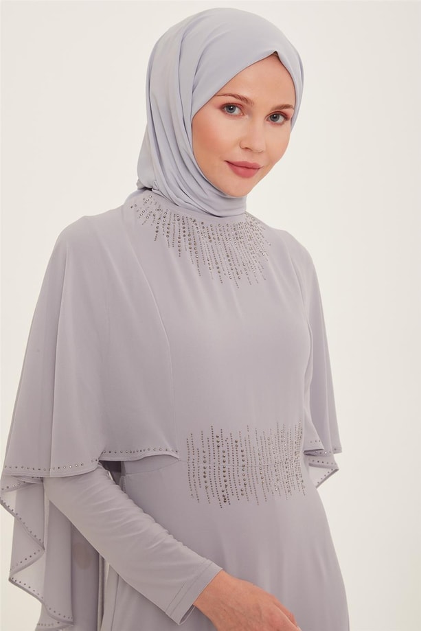 Armine Abiye Elbise 22YD3322 Gri