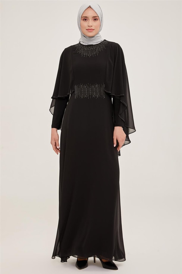 Armine Abiye Elbise 22YD3322 Siyah