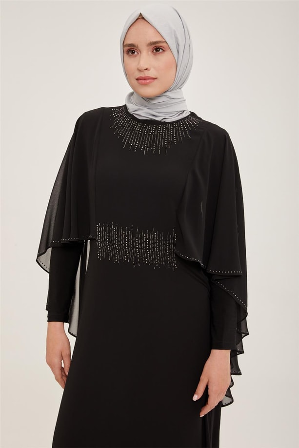 Armine Abiye Elbise 22YD3322 Siyah