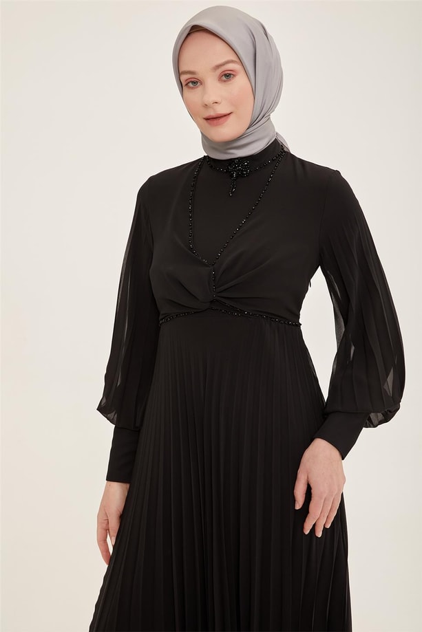 Armine Abiye Elbise 22YD3328 Siyah