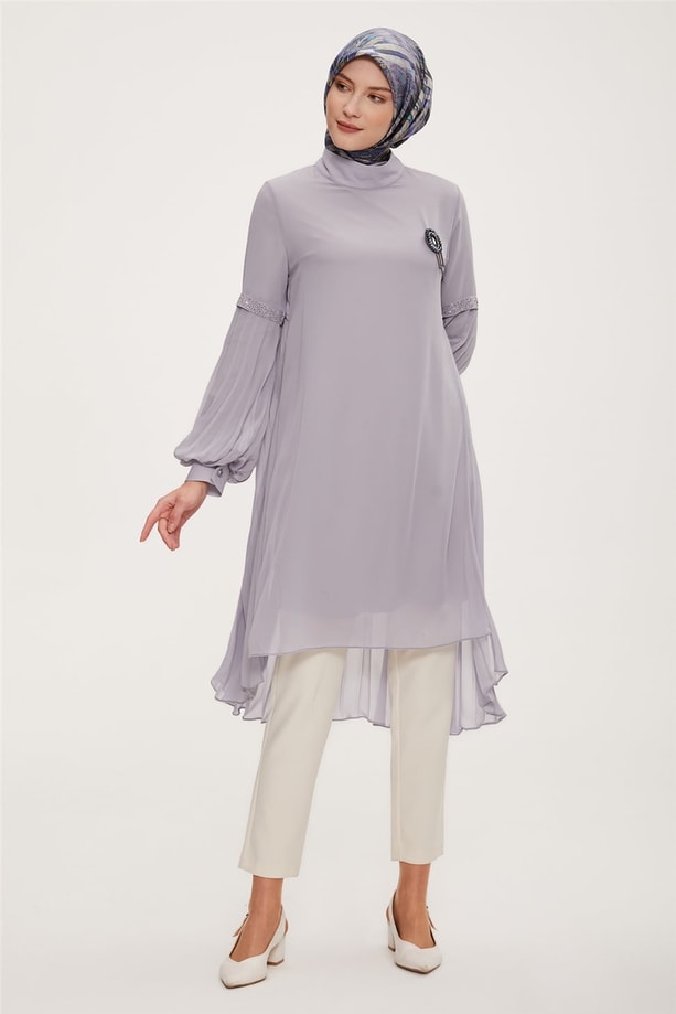 Armine Abiye Tunik 22YD3343 Gri