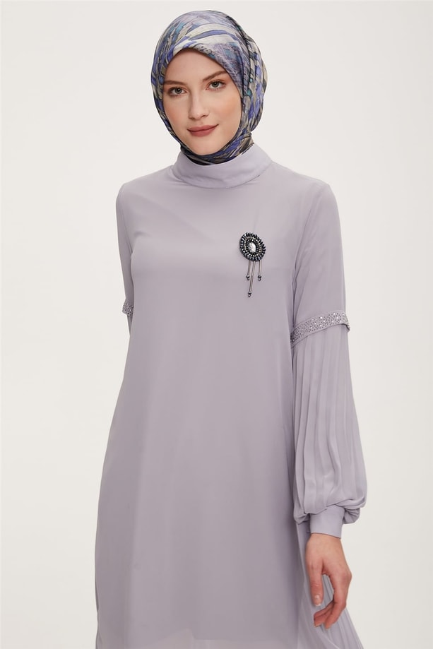 Armine Abiye Tunik 22YD3343 Gri