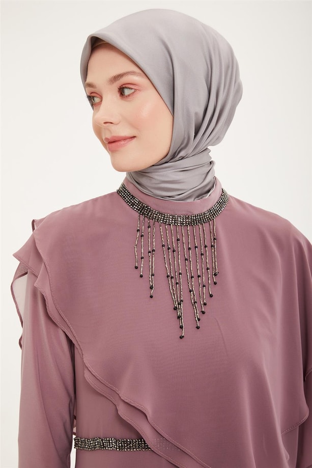 Armine Abiye Elbise 22YD3351 Gül Kurusu